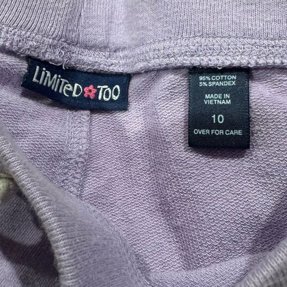 Limited Too Y2K Track Sweatpants Purple White Girls 10 - Picture 2 of 4